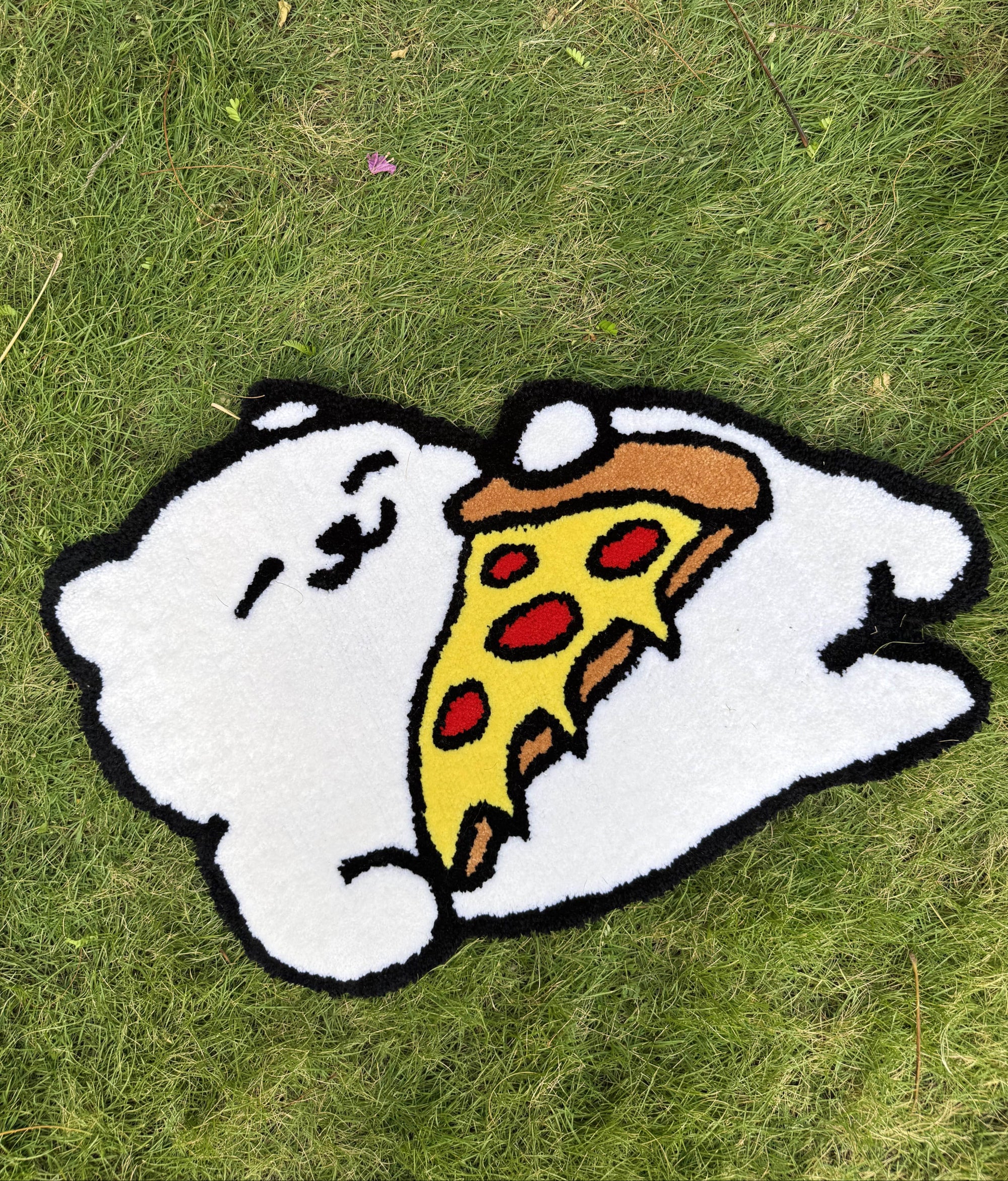 Playful Pizza Bear Rug