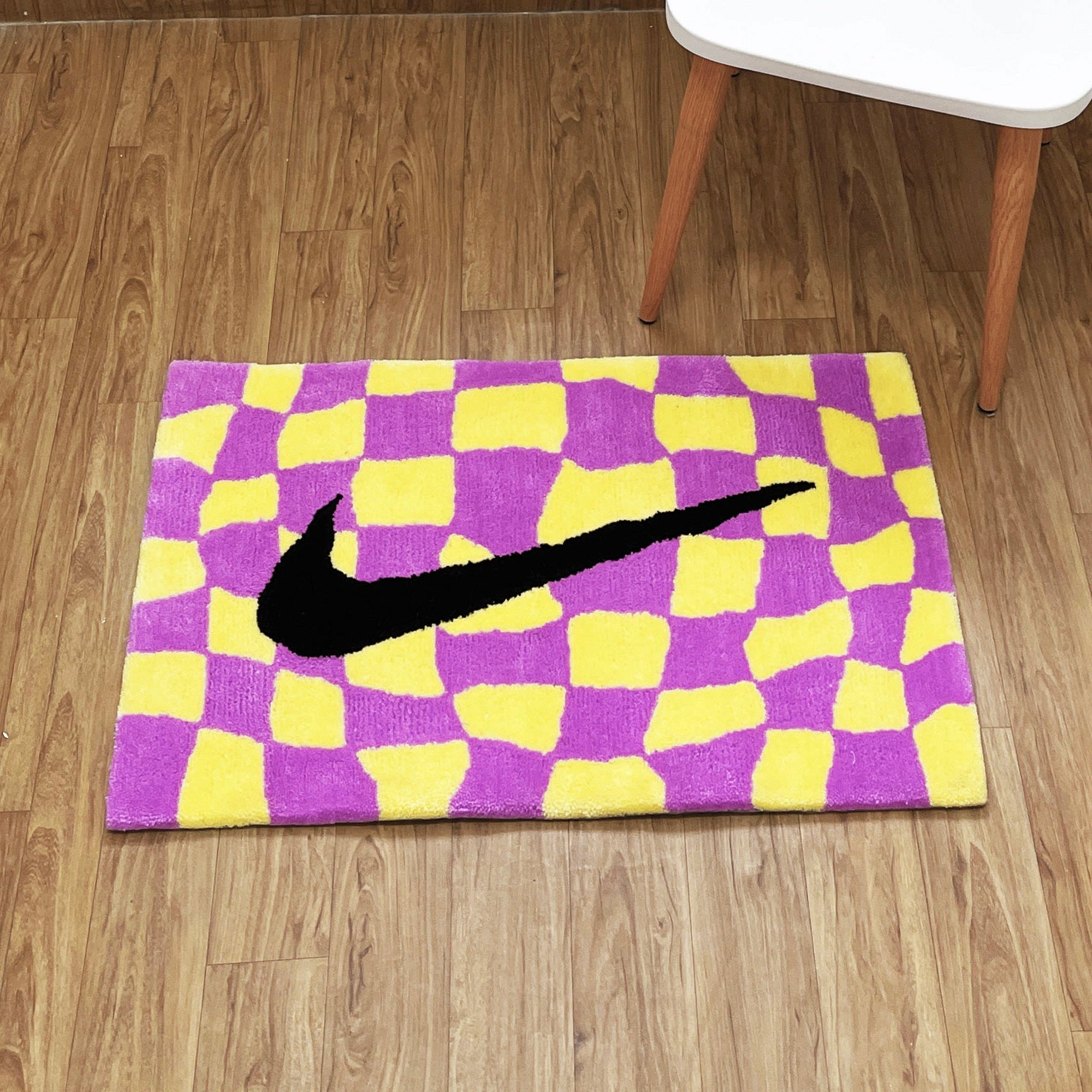 Chequered Swoosh Rug